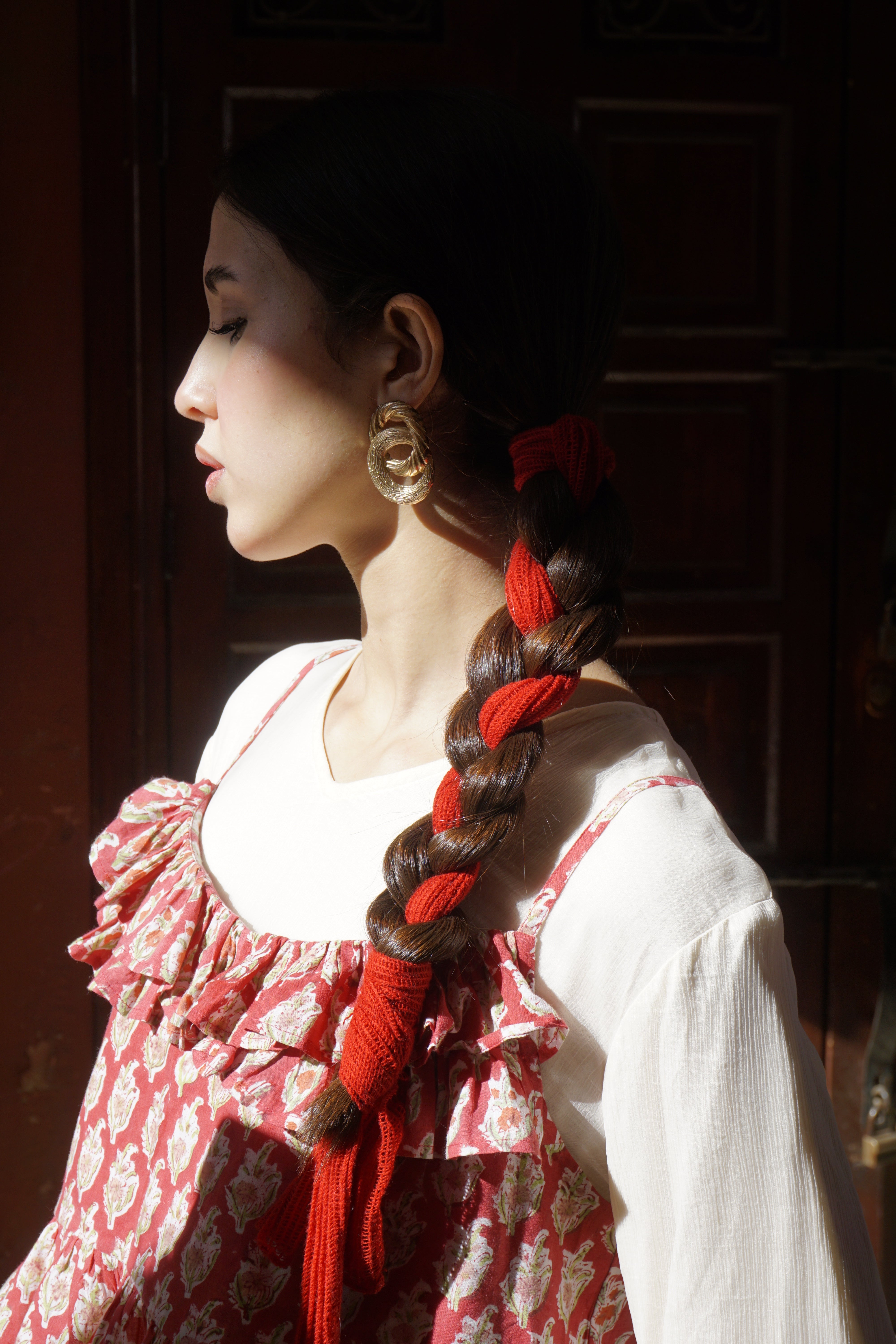 HALIMA Scarf in red