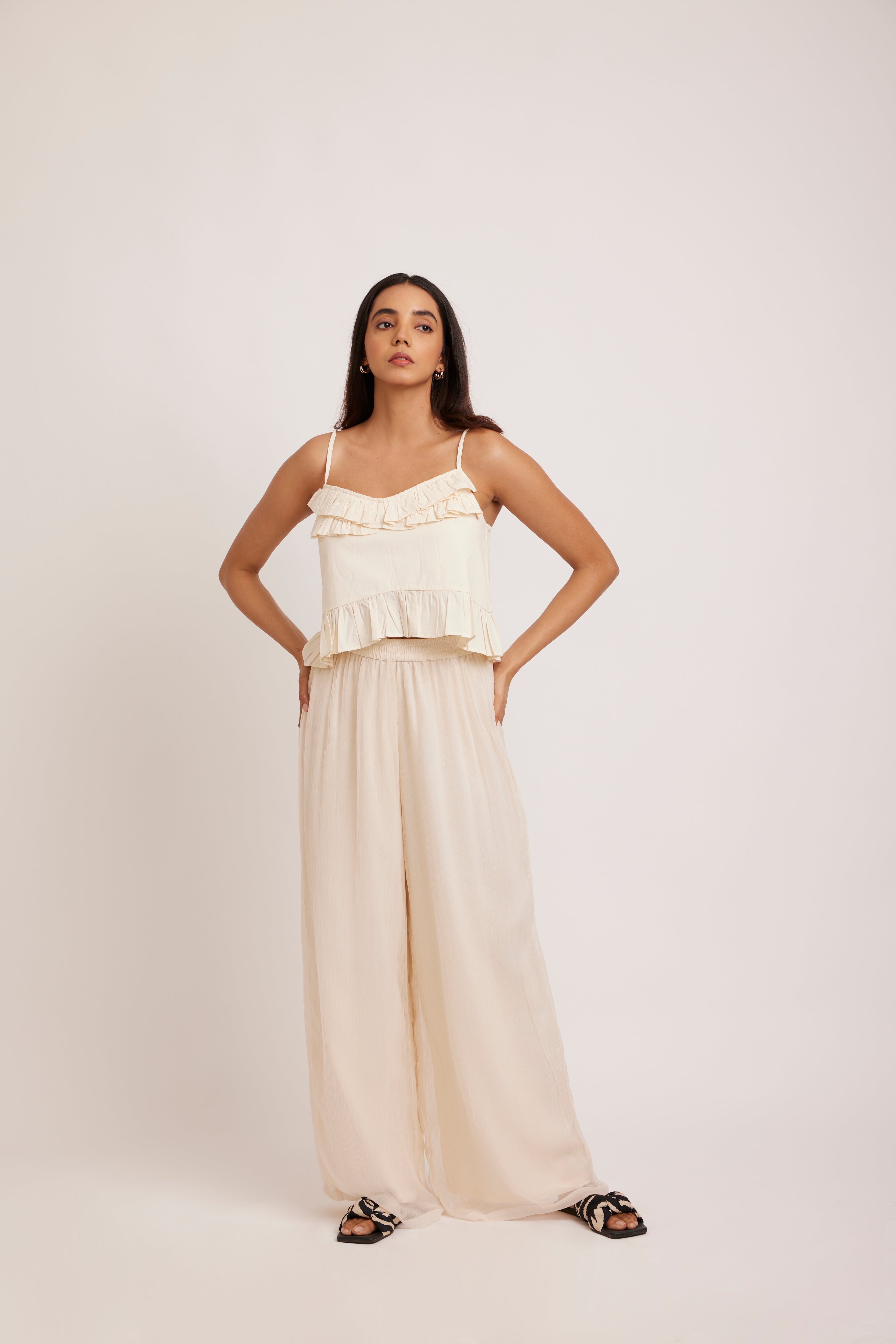 NYAM chiffon wide-leg Trouser
