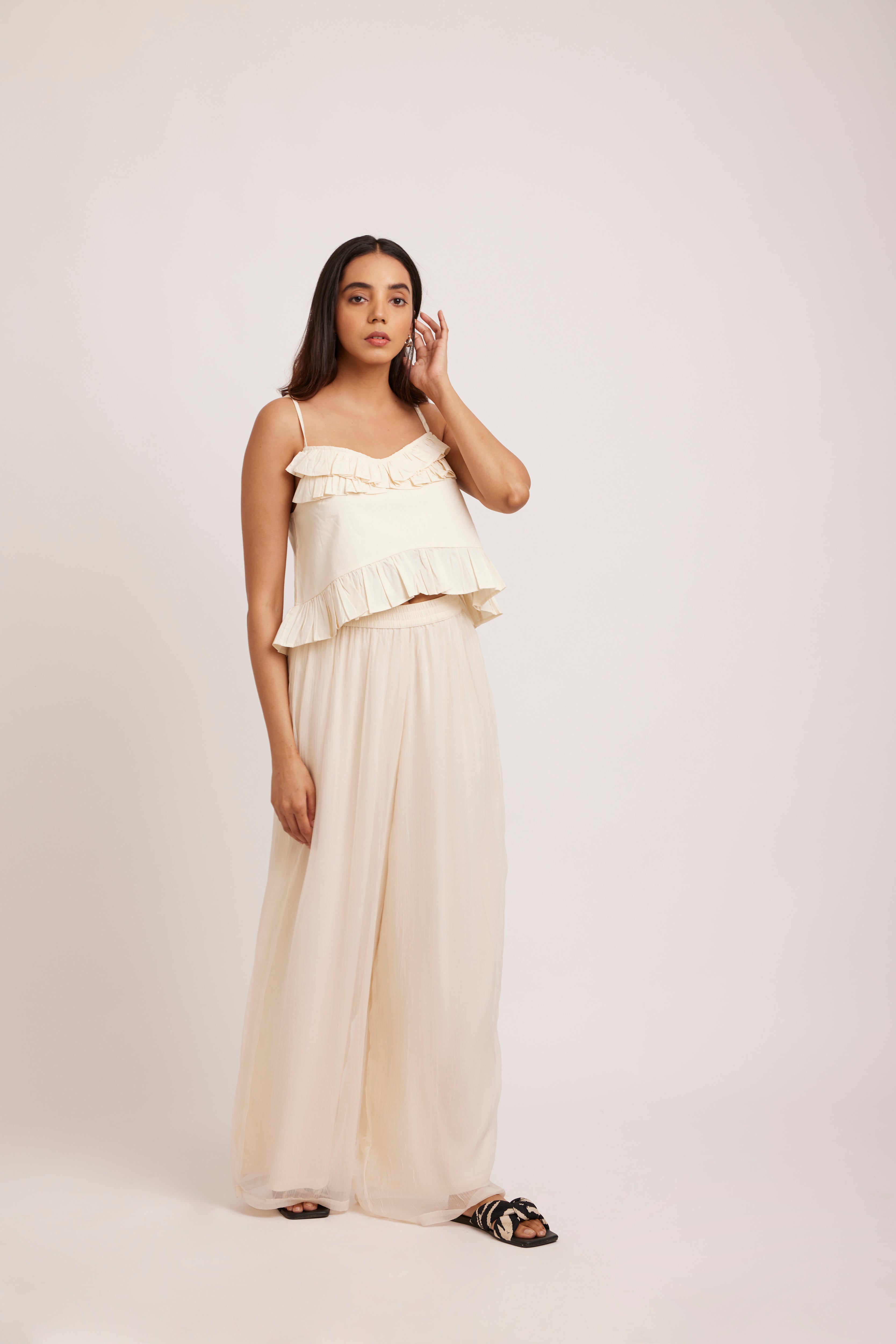 NYAM chiffon wide-leg Trouser