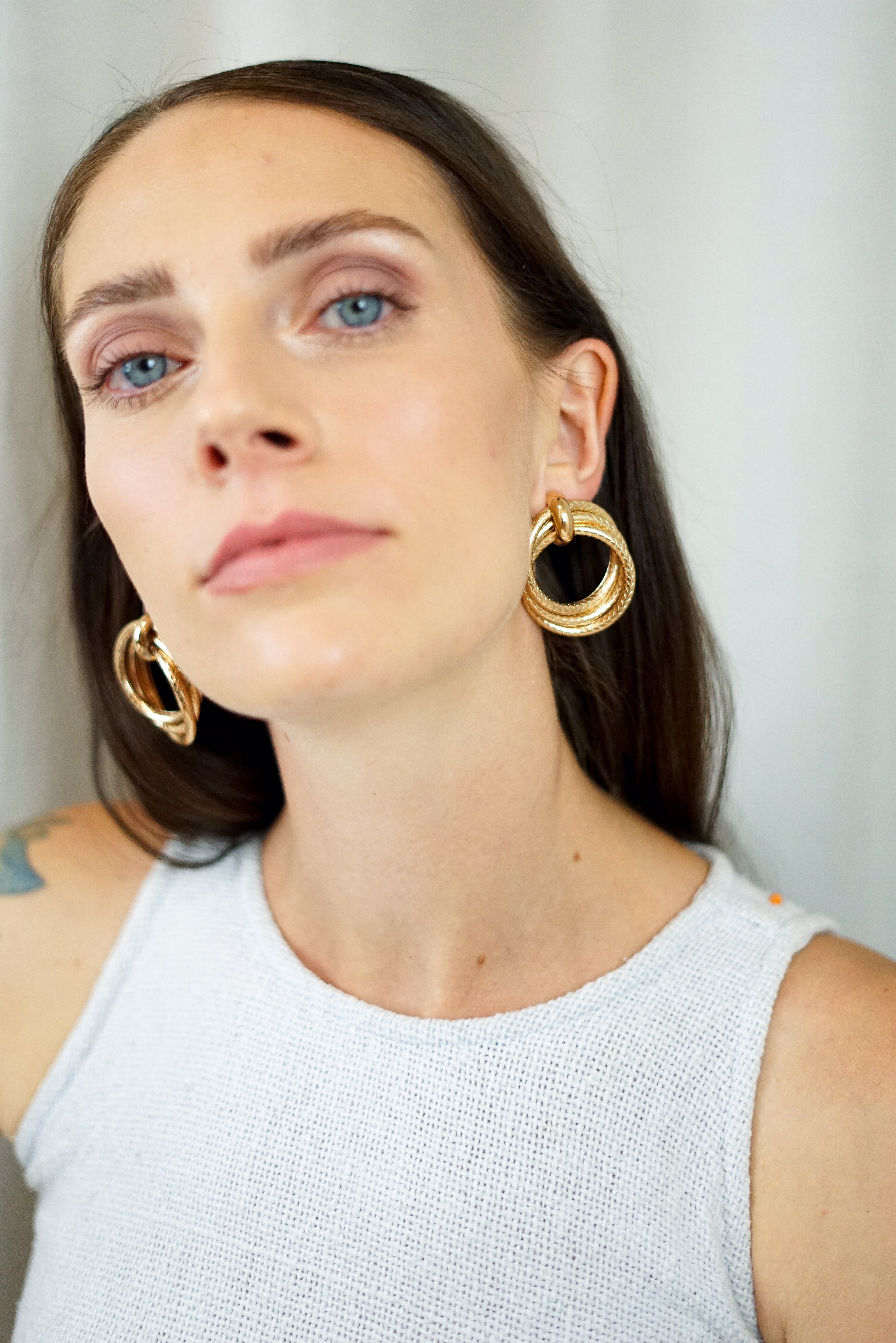 SEZGI double hoop earrings