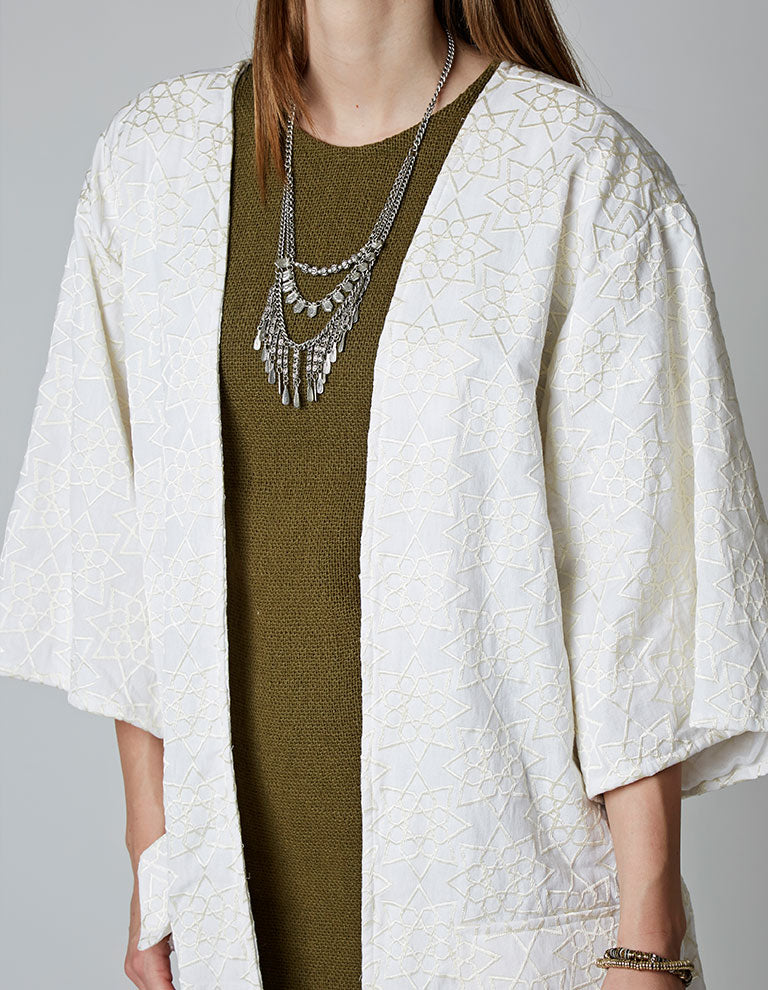 SARÉ Maxi embroidered Kimono