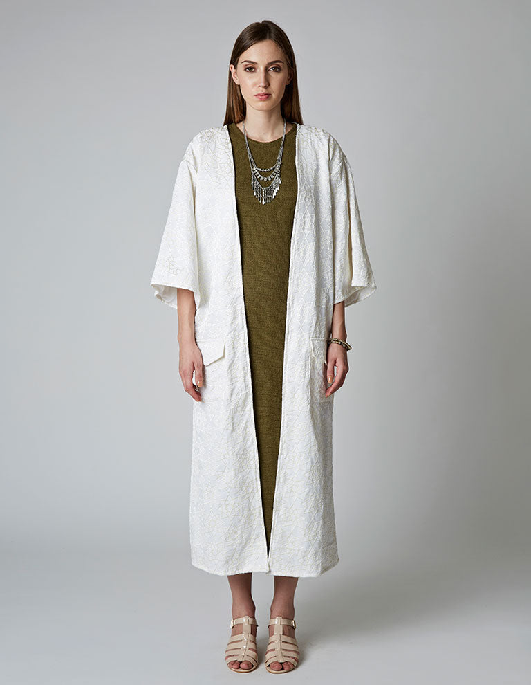 SARÉ Maxi embroidered Kimono