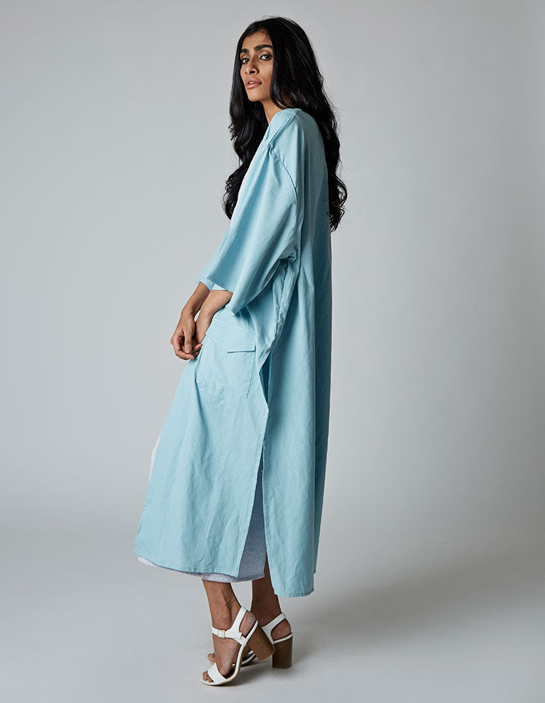 SARÉ maxi cotton kimono